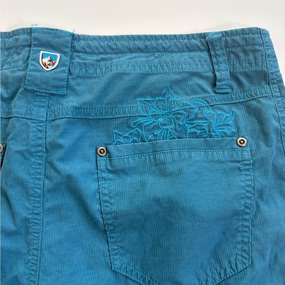 Kuhl Cropped Hiking Pants Size 12 Teal Blue - Picture 3 of 9